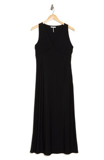Stitchdrop Audubon V-neck Dress In Black