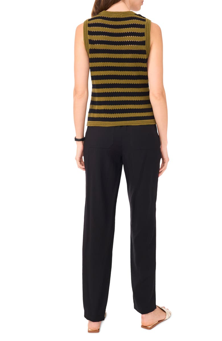 Halogen<sup>®</sup> Pointelle Sleeveless Sweater, Alternate, color, Olive Moss