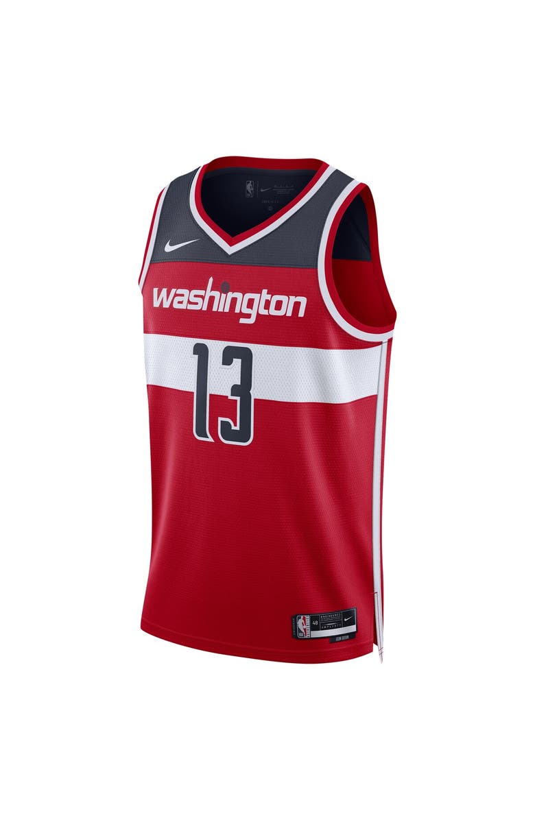 Nike Unisex Nike Jordan Poole Red Washington Wizards Swingman Jersey - Icon Edition, Alternate, color, 