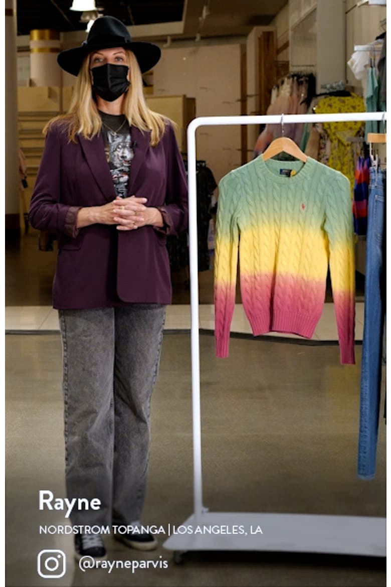 Tie Dye Stripe Cotton Cable Sweater video