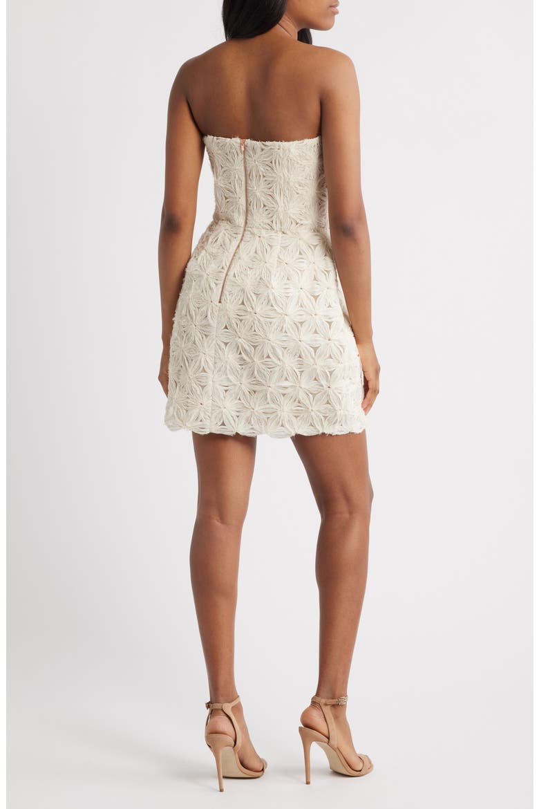 Karlina Strapless Cocktail Minidress, Alternate, color, ECRU