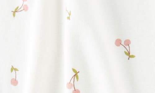 Nordstrom Print Cotton Jersey Ruffle Romper In White