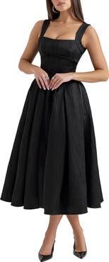 HOUSE OF CB Isabeau Voluminous Fit & Flare Midi Dress