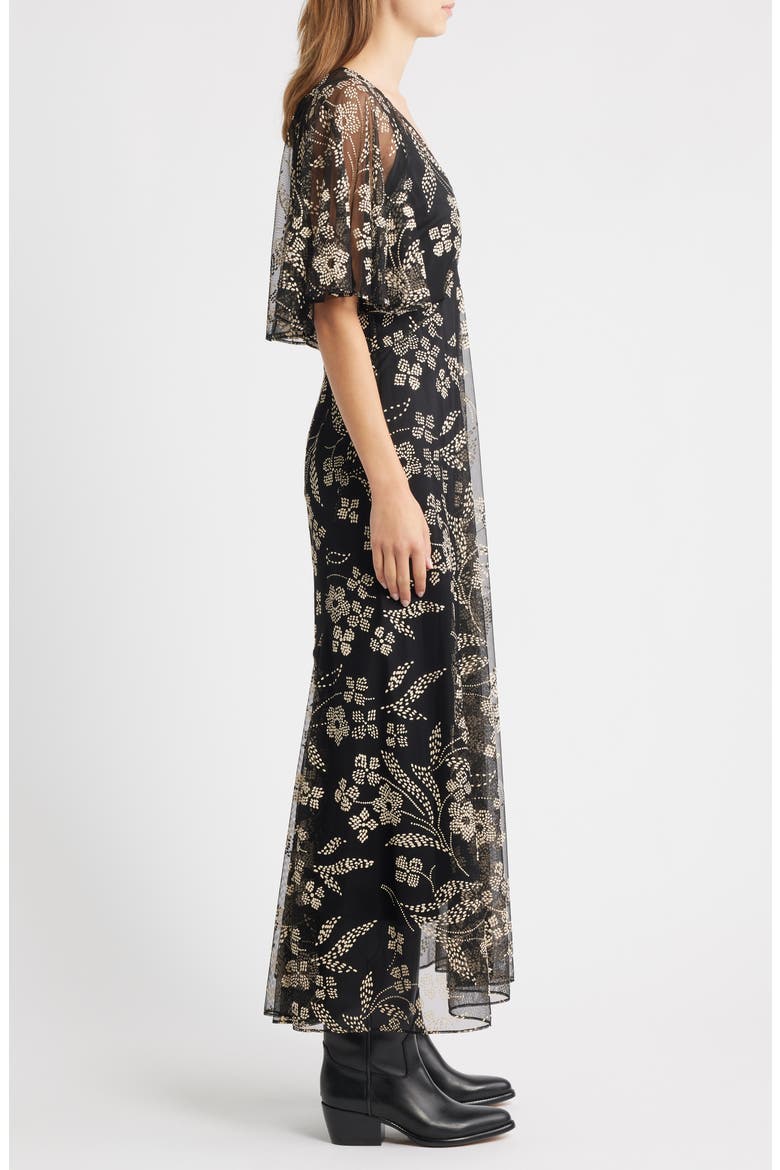 The Festal Floral Maxi Dress, Alternate, color, BROCADE FLORAL