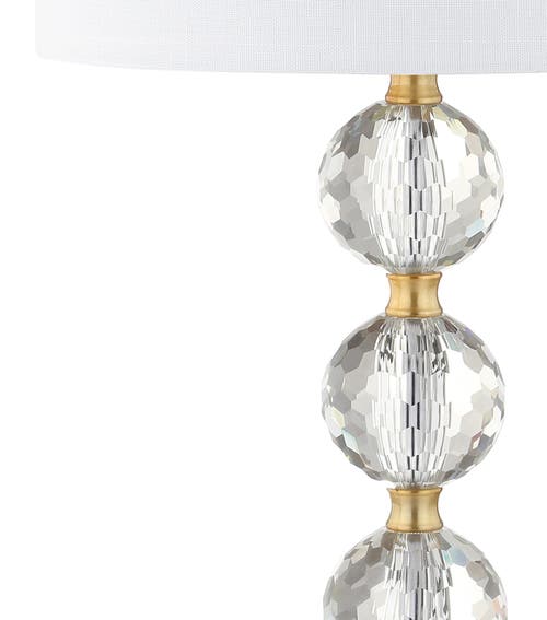 Jonathan Y Designs Ashley 25.25in Crystal Table Lamp In Clear/brass Gold