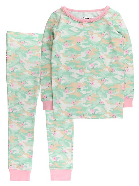 Toddler Girls Modal Blend Ruffle Long Sleeve Pajama Set, Signature Rear Ruffles