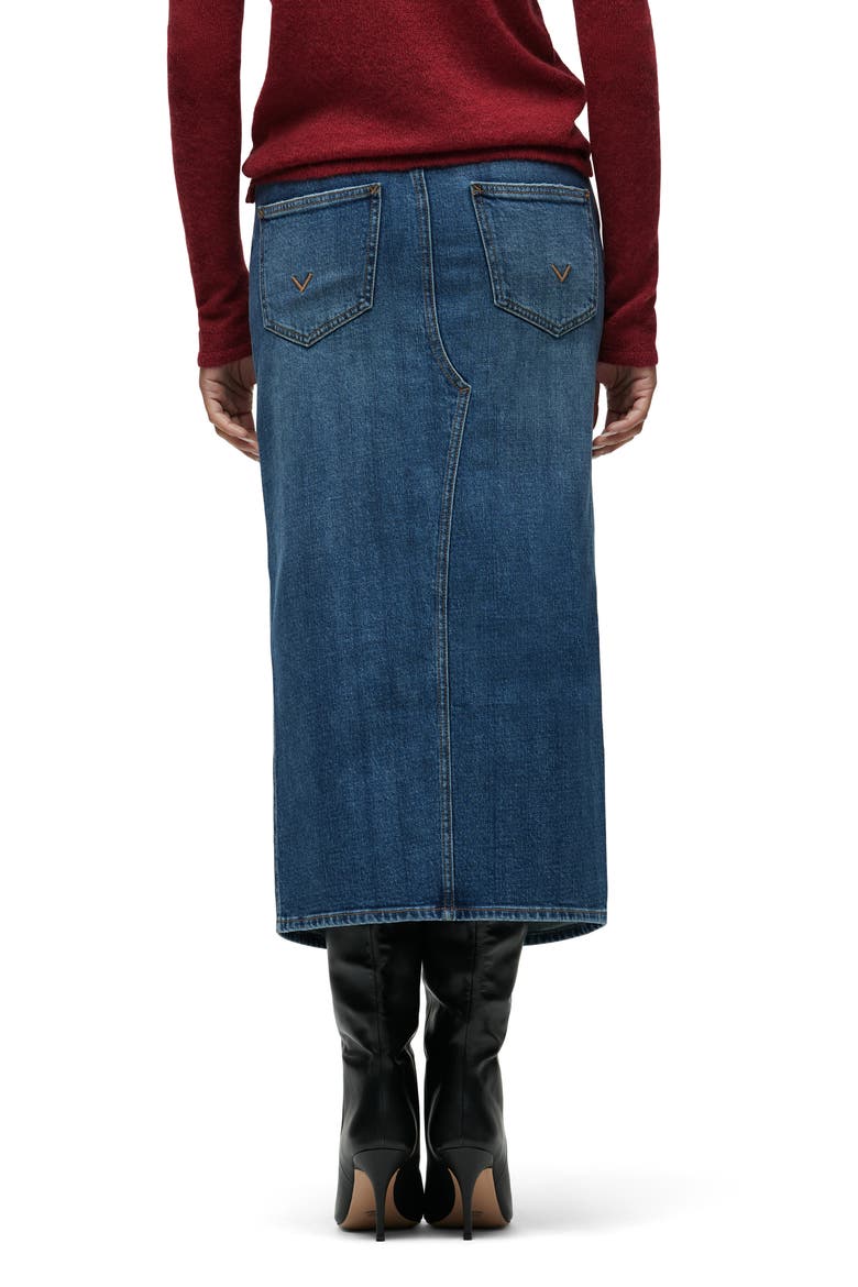 Reconstructed Denim Midi Skirt, Alternate, color, ZION