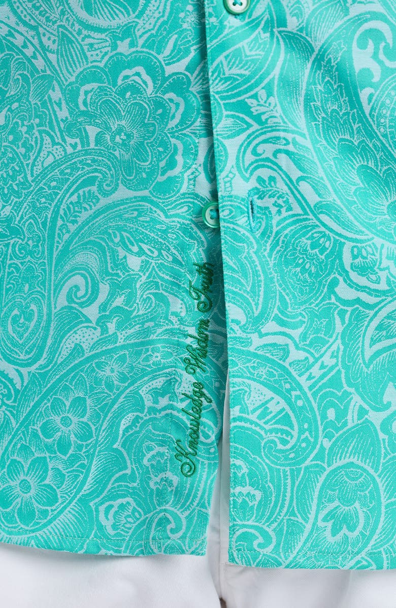 Robert Graham Hudson Short Sleeve Button-Up Shirt, Alternate, color, Mint