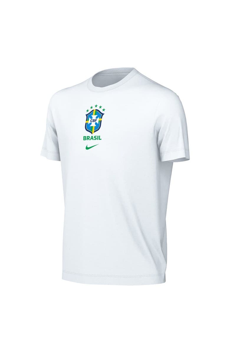 Nike Youth Nike White Brazil National Team Crest T-Shirt, Alternate, color, White