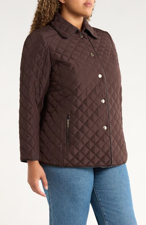 Jones New York Quilted Jacket In Brown