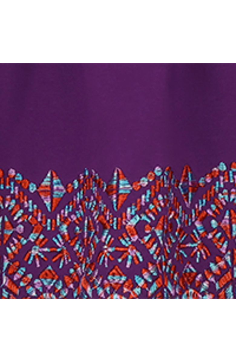 Mixed Up Clothing Girls Long Sleeve Ruffle Trim Dress, Alternate, color, Purple Multicolor