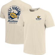 IMAGE ONE Men's Cream West Virginia Mountaineers Comfort Colors Mascot Overlay T-Shirt