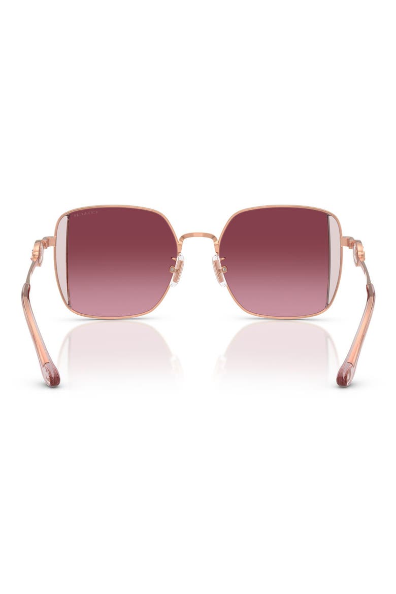 51mm Square Gradient Sunglasses, Alternate, color, ROSE GOLD