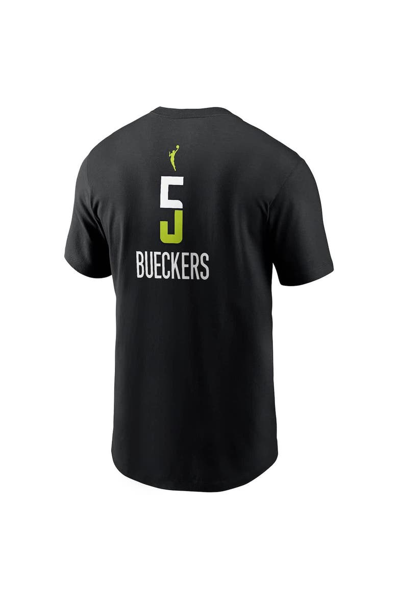 Men's Nike Paige Bueckers Black Dallas Wings 2025 WNBA Draft Rebel Edition Name & Number T-Shirt, Alternate, color, Black