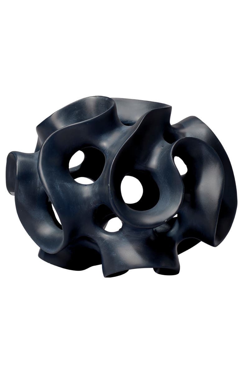 JAMIE YOUNG Ribbon Resin Decorative Sphere, Black, Main, color, Black