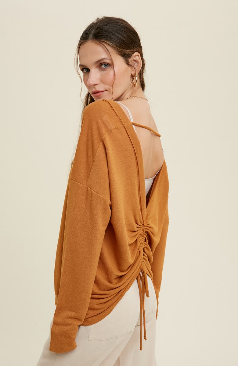 WISHLIST Hacci Knit Top, Alternate, color, Amber