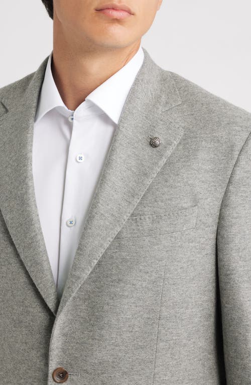 Jack Victor Darwin Heathered Grey Comfortwear™ Knit Cashmere Sport Coat In Gray