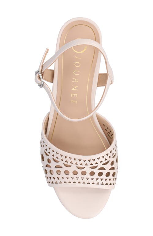 Shop Journee Collection Jessly Ankle Strap Sandal In Bone