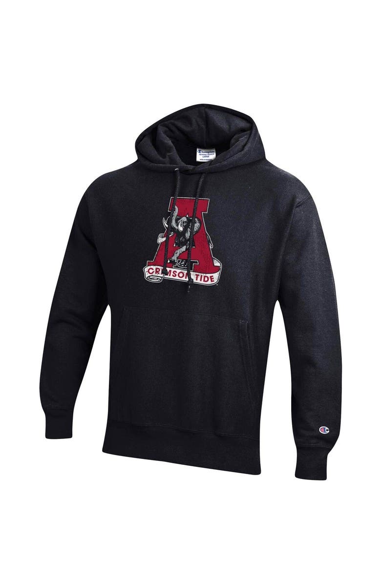 Champion Men's Champion Black Alabama Crimson Tide Vault Logo Reverse Weave Pullover Hoodie, Alternate, color, 