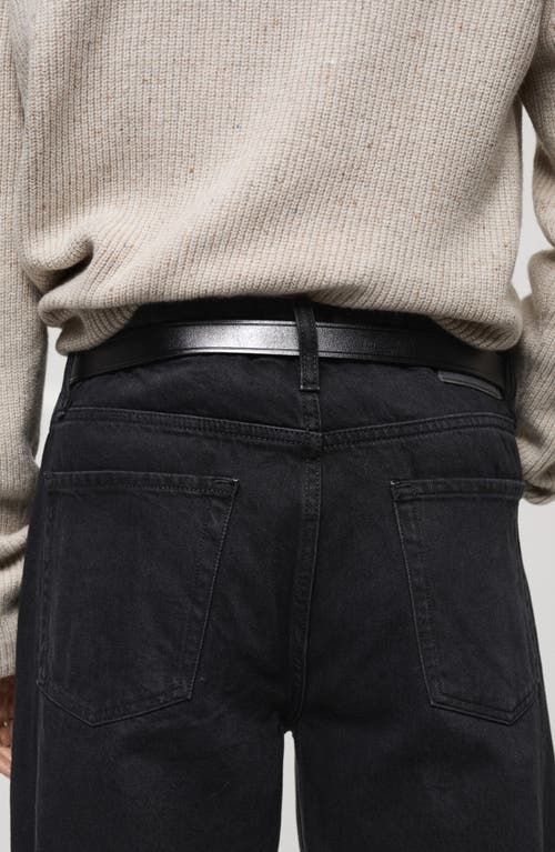 Mango Straight Leg Jeans In Black Denim