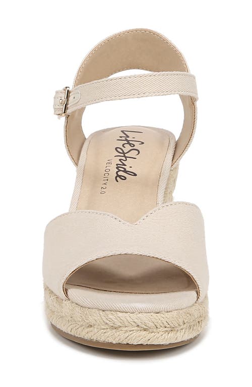 LIFESTRIDE LIFESTRIDE TESS ANKLE STRAP ESPADRILLE PLATFORM WEDGE SANDAL 