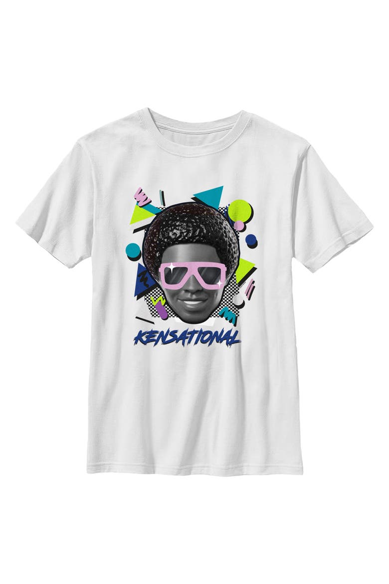 Boys' Kensational Retro Face T-Shirt, Main, color, White