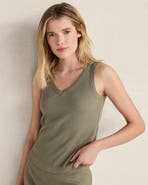 Haven Well Within Organic Cotton Rib Knit V-Neck Tank