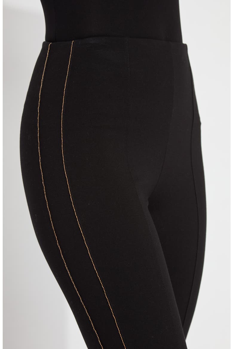 Embellished Side Ankle Pants, Alternate, color, BLACK