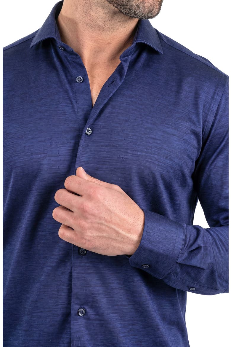 Einstein Contemporary Fit Button-Up Shirt, Alternate, color, BLUE