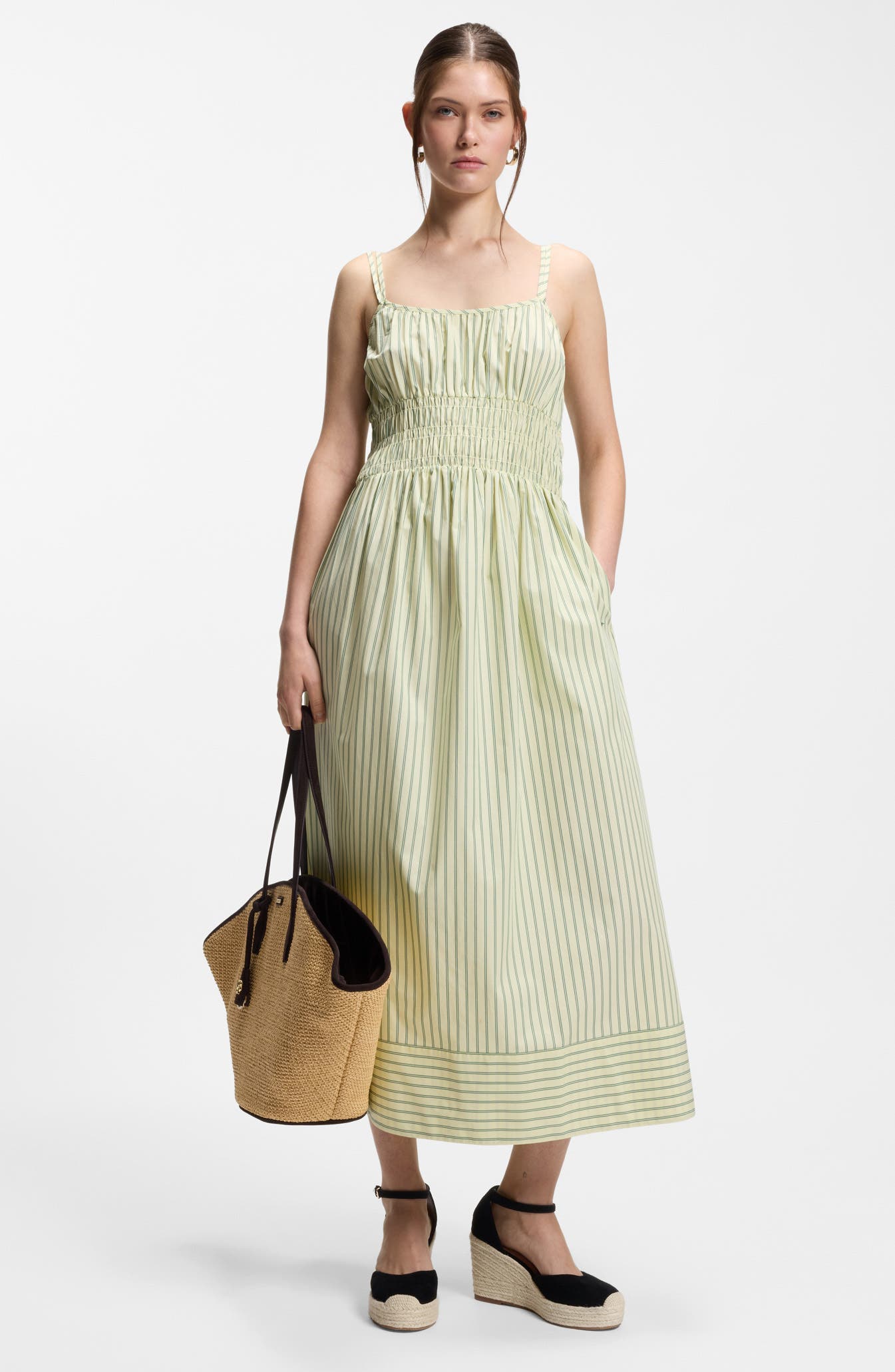 BOSS Madeira Espadrille Platform Wedge Pump, Alternate, color, Black