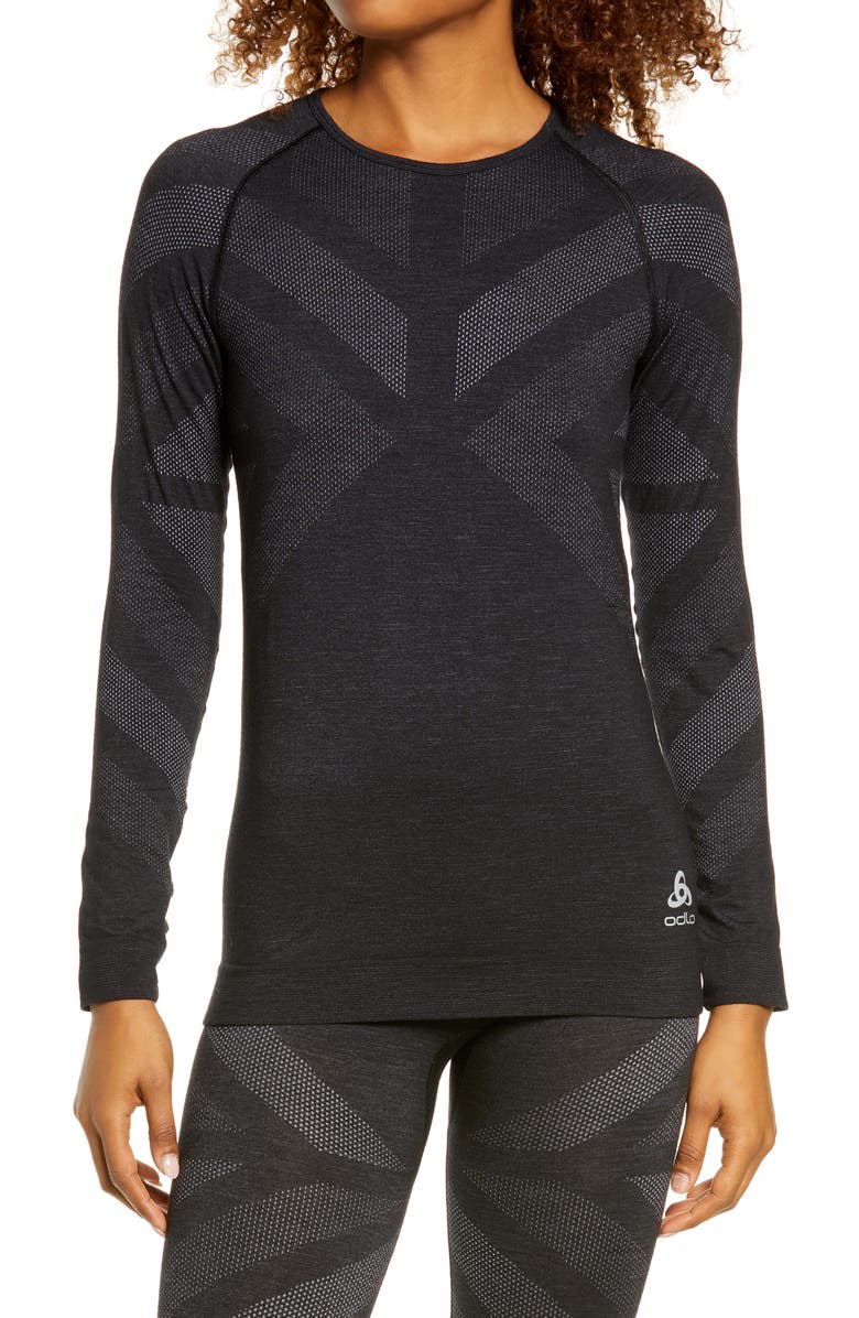 Odlo Women's Natural + Kinship Warm Base Layer Top, Main, color, 