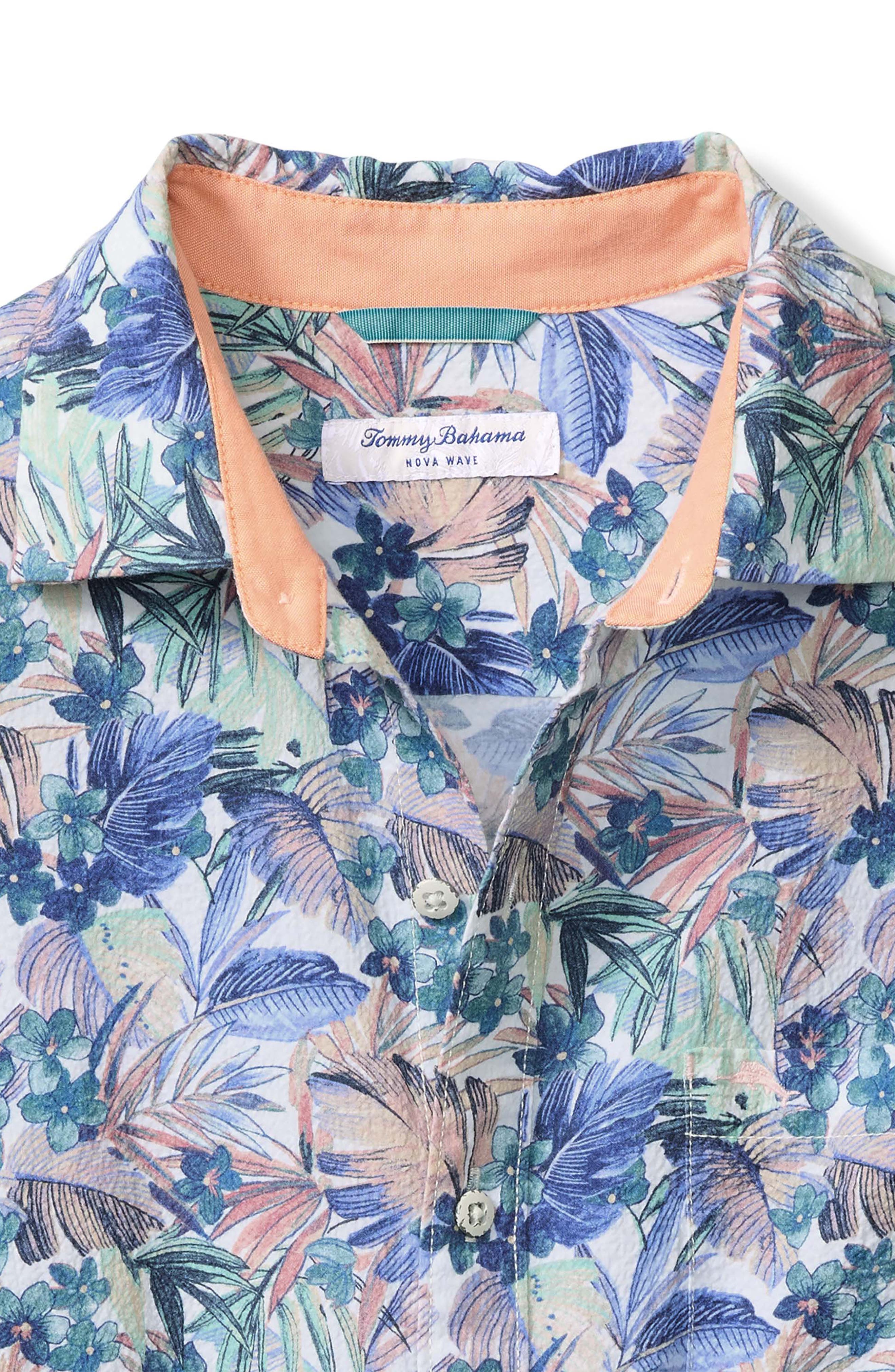 Nova Wave Floral Seersucker Button-Up Shirt - image 2