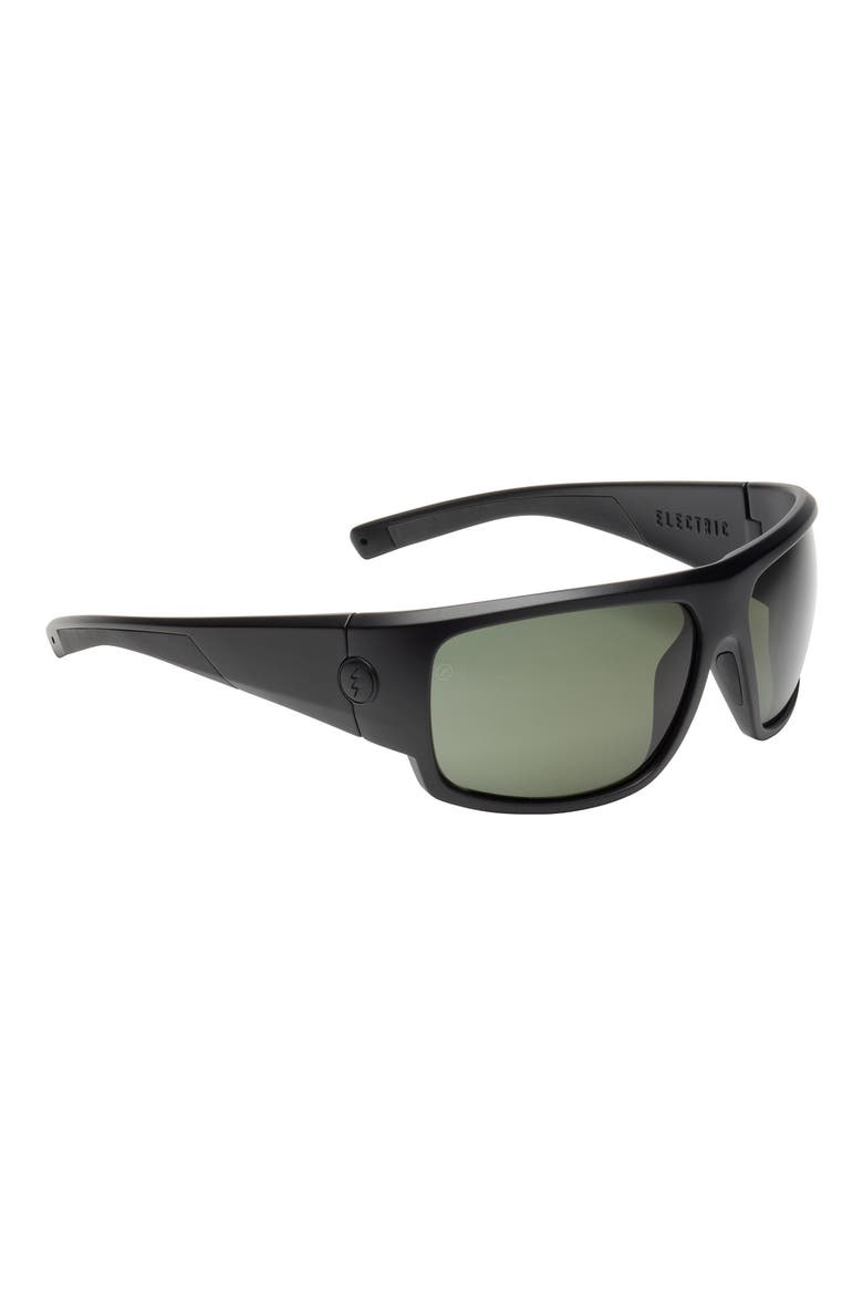 Mahi 44mm Polarized Sport Sunglasses, Alternate, color, MATTE BLACK/ GREY POLAR