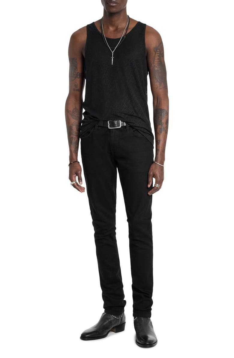 John Varvatos Broome Slim Fit Linen Tank, Alternate, color, 