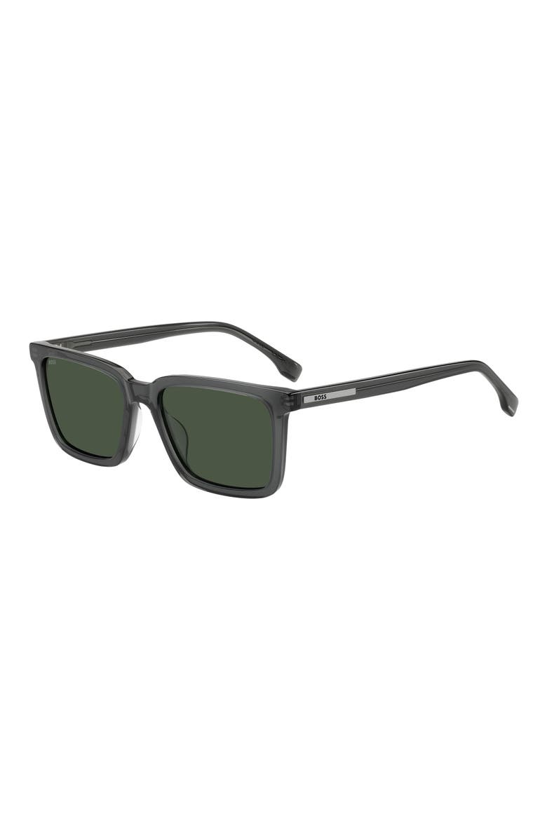 55mm Sunglasses, Alternate, color, GREEN/ GREEN