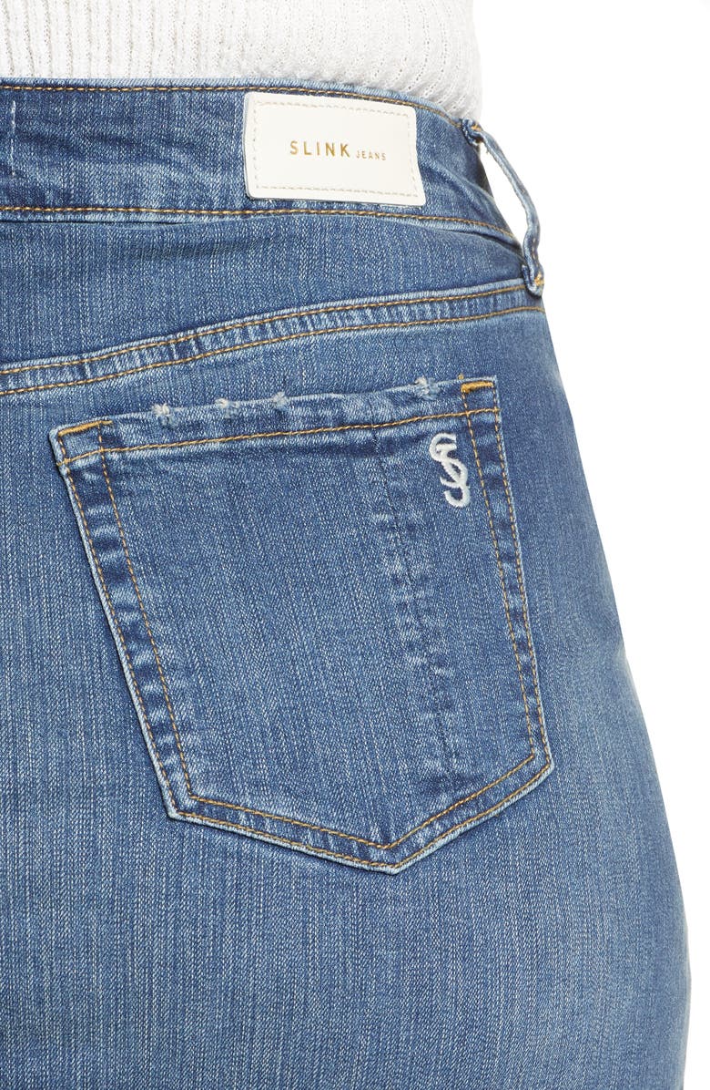 SLINK Jeans Long Denim Skirt, Alternate, color, 