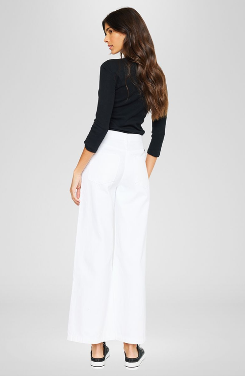 Kancan Mara Ultra High Rise 90s Wide Leg Jeans In White