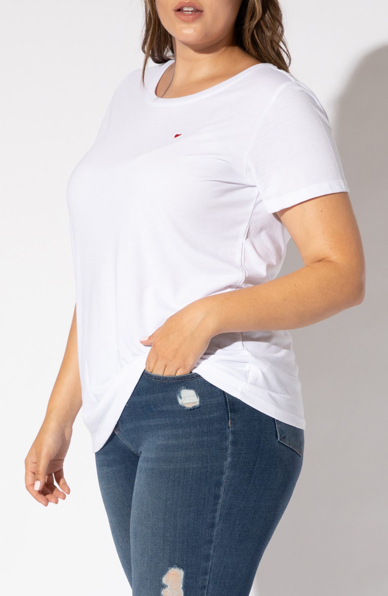 Sub_Urban Riot Heart Embroidered T-Shirt (Women) | Nordstrom