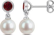 DELMAR Semiprecious Stone & Cultured Pearl Drop Earrings