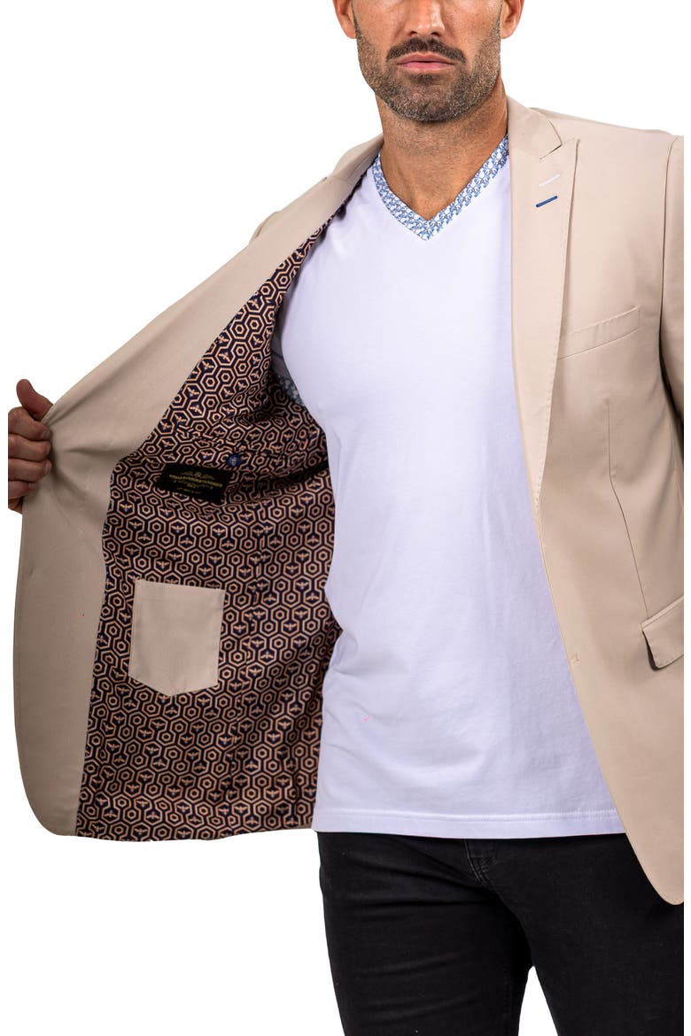 Descartes Marthyr0004 Brown Stretch Peak Lapel Blazer, Alternate, color, BROWN