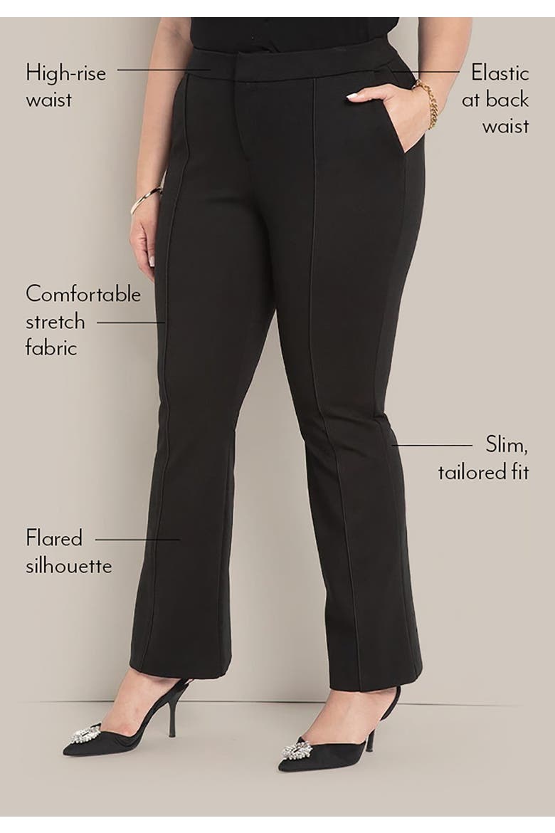 The Ultimate Stretch Flare Leg Work Pant, Alternate, color, BLACK