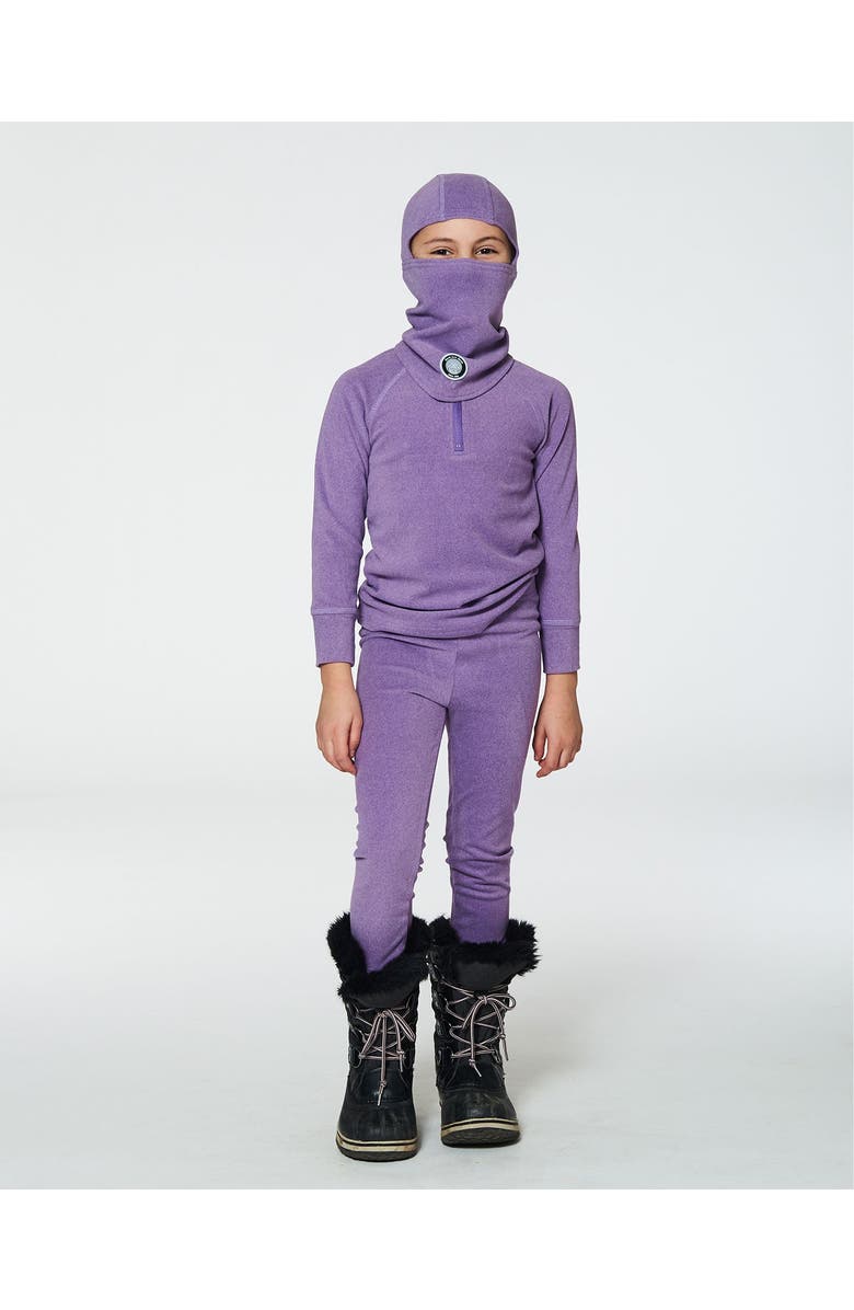 Deux par Deux Girl's Jersey Balaclava Purple, Alternate, color,