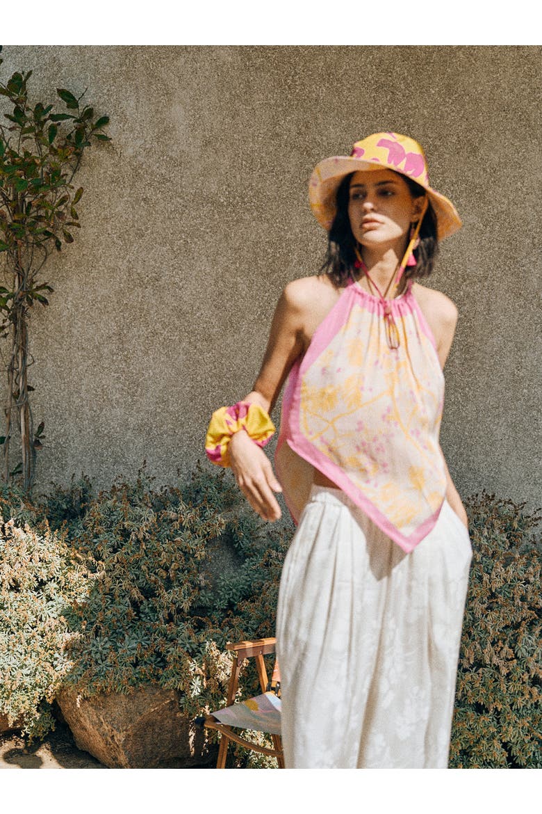 "Tropical Bliss" Reversible Sun Hat, Alternate, color, Golden Hour