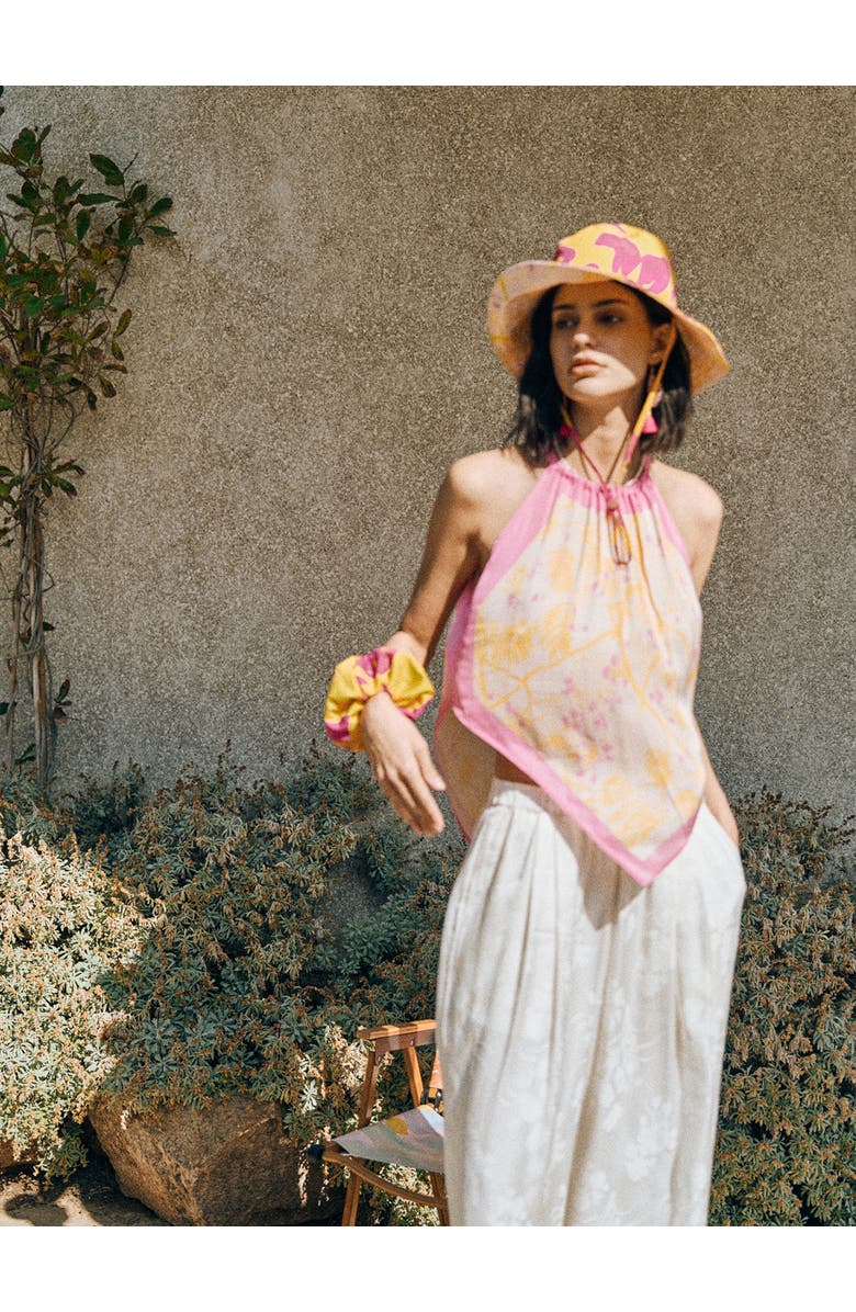 Lost Pattern "Tropical Bliss" Reversible Sun Hat, Alternate, color, Golden Hour