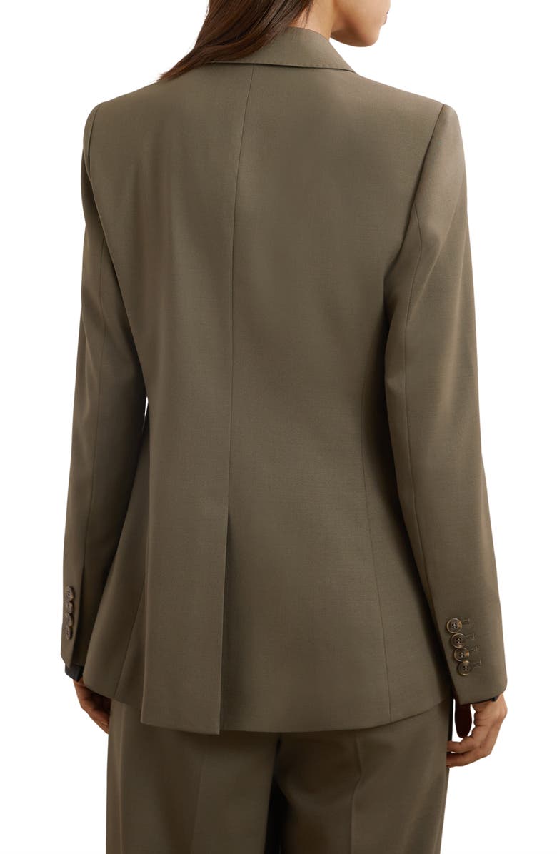 Reiss Solene Double Breasted Wool Blend Blazer, Alternate, color, Green