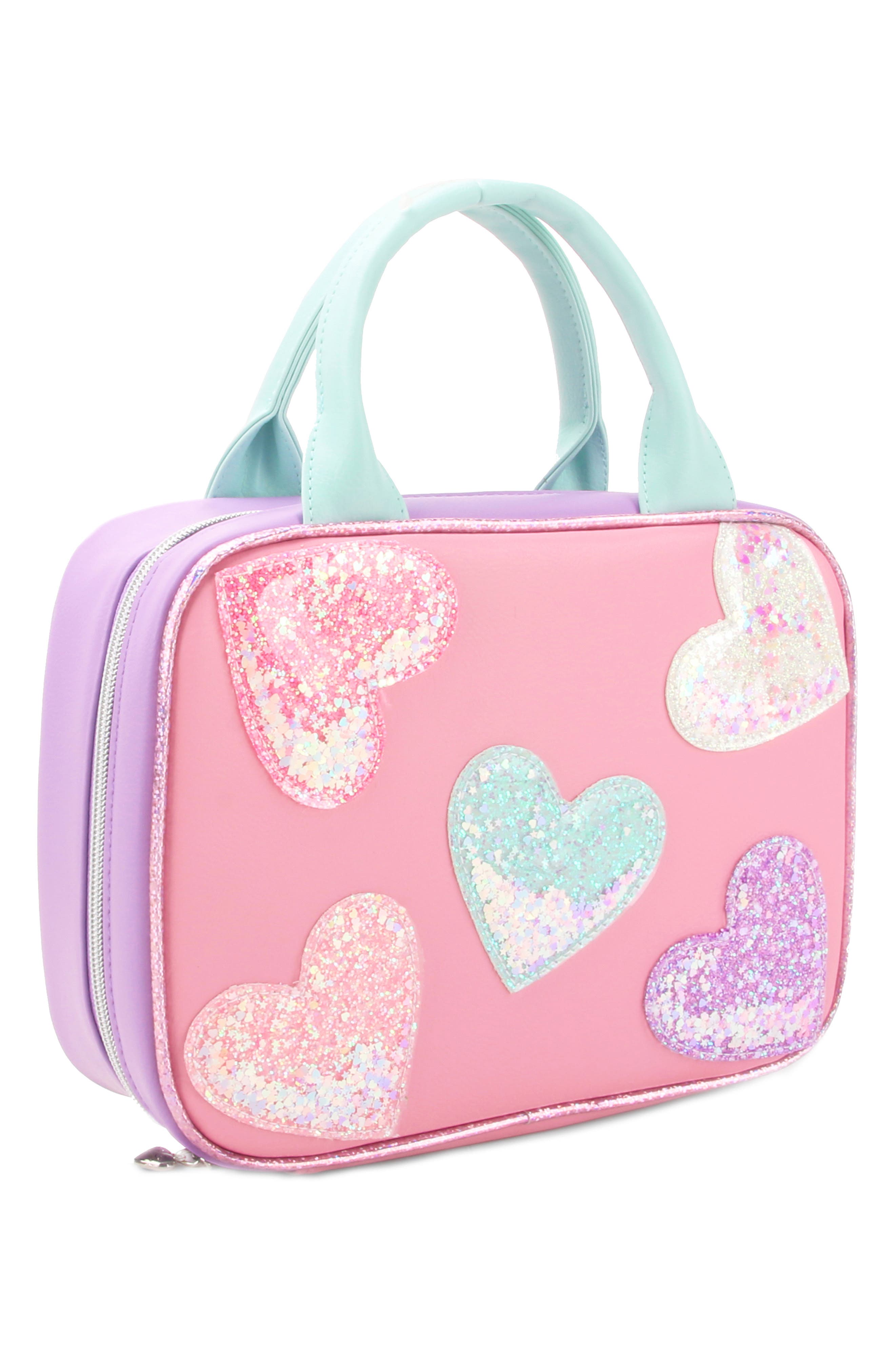 OMG Accessories Kids' Sequin Confetti Heart Lunch Bag, Alternate, color, 