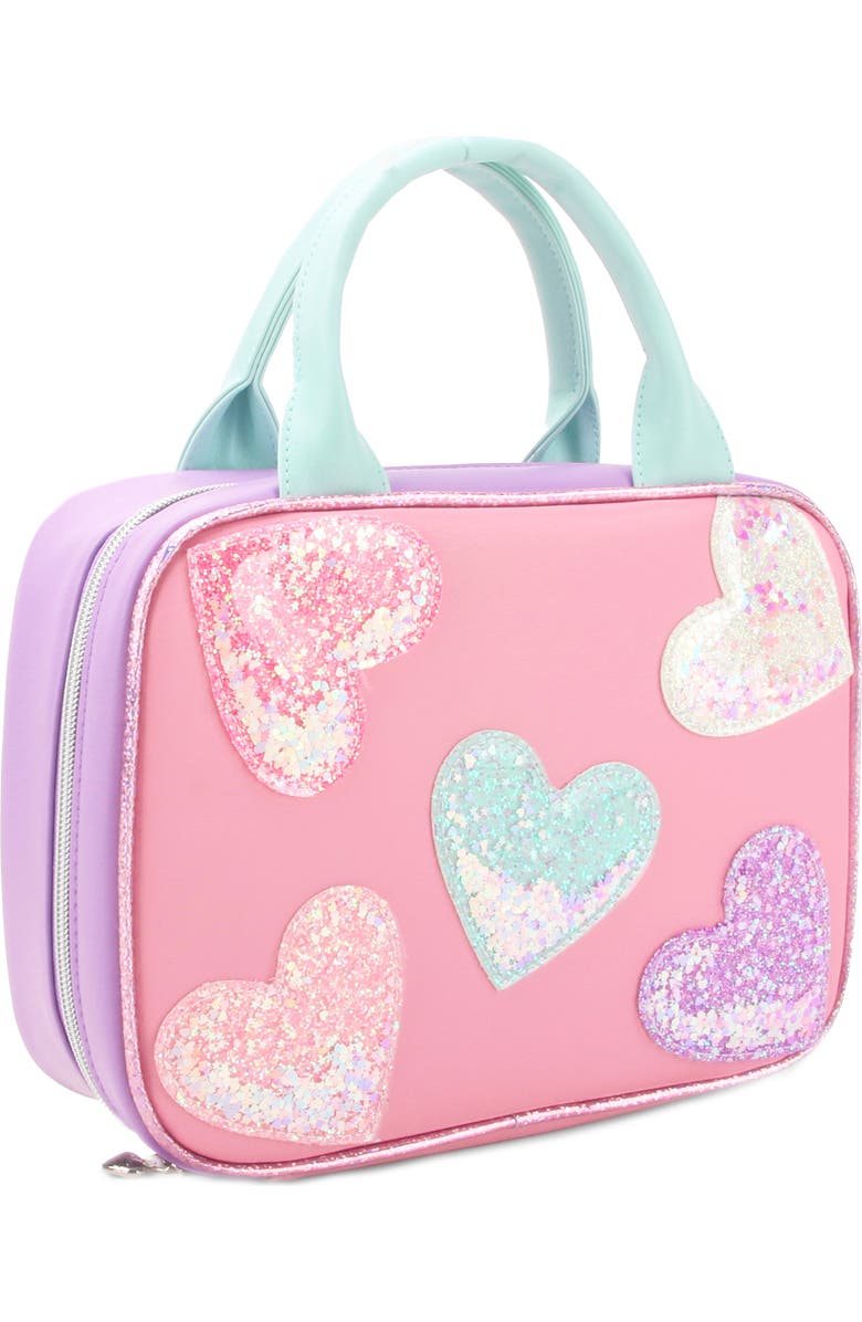OMG Accessories Kids' Sequin Confetti Heart Lunch Bag, Alternate, color,