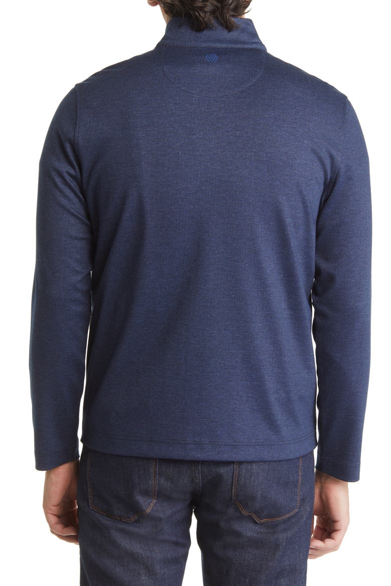 Textured Full Zip Sweatshirt, Alternate, color, NAVY