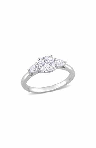 Cushion Cut & Pear Cut Moissanite Ring