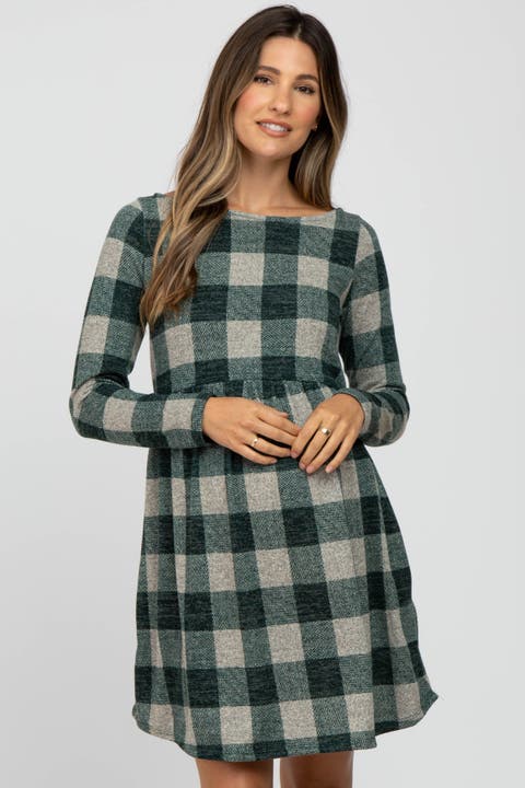 Plaid Knit Dress